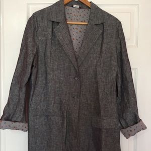 NWOT Blue Linen Blazer Jacket by Splash.